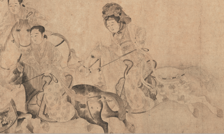 
古画中的帝王 唐玄宗和嫔妃骑马打球 ——《明皇击球图》赏析|xiongmao体育(图10)